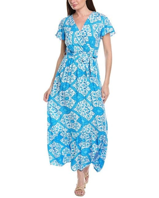 ANNA KAY Blue Joanna Wrap Maxi Dress