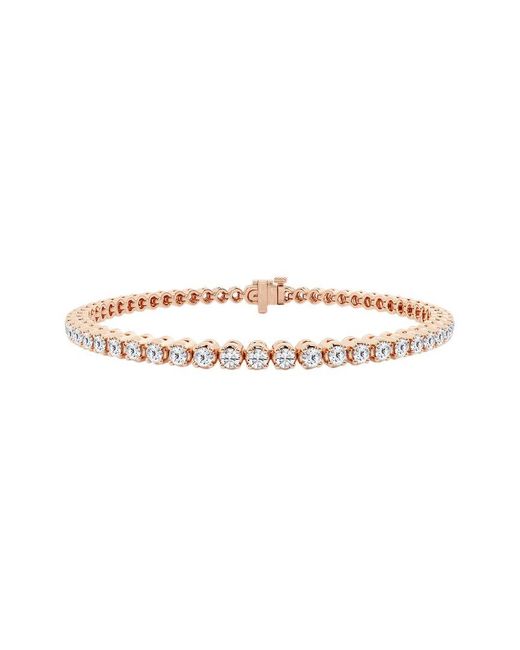 Lab Grown Diamonds White 14K Rose 3.00 Ct. Tw. Lab Grown Diamond Bracelet