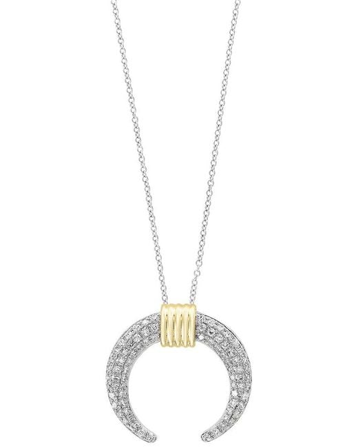 Effy Fine Jewelry Metallic 14K 0.40 Ct. Tw. Diamond Necklace