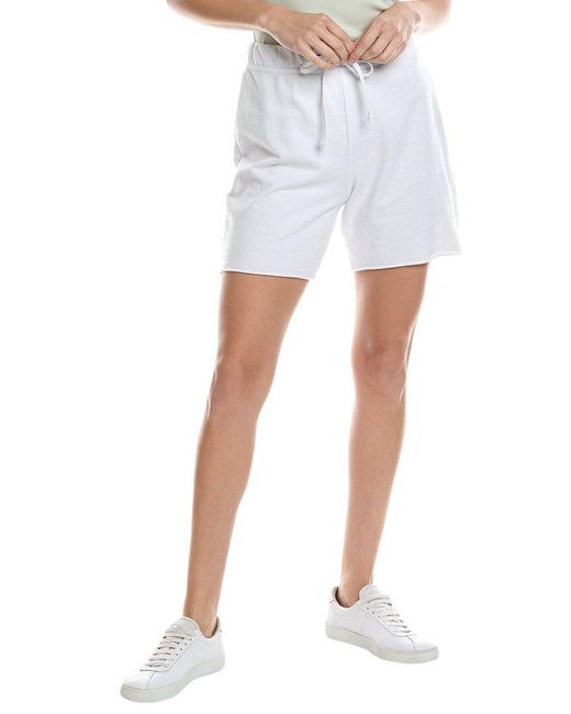 James Perse White French Terry Short