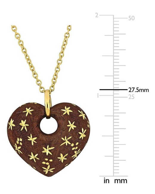 Italian Gold Metallic Exquisite Italian Heart Pendant Necklace