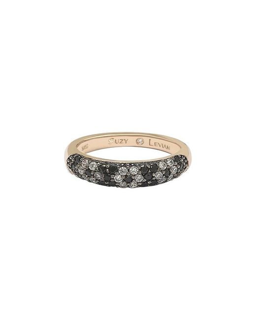 Suzy Levian CZ Jewelry Metallic Suzy Levian Silver Cz Stackable Ring