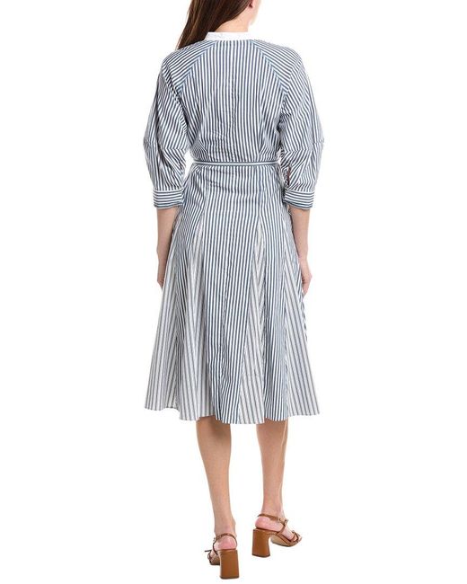 Boss Blue Dakania Stripe Dress