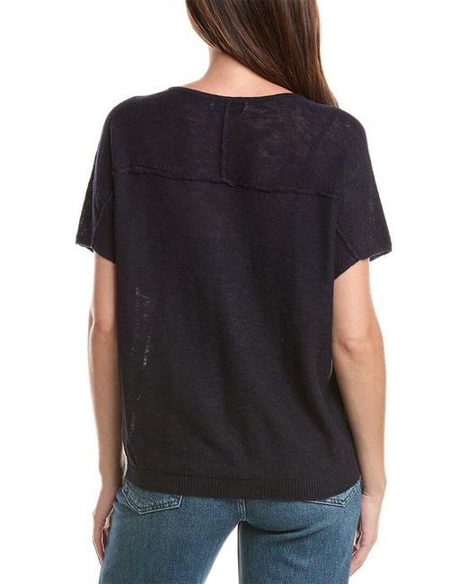 Michael Stars Black Nina Linen-Blend Sweater