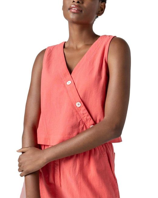 Lilla P Pink Cross Front Top