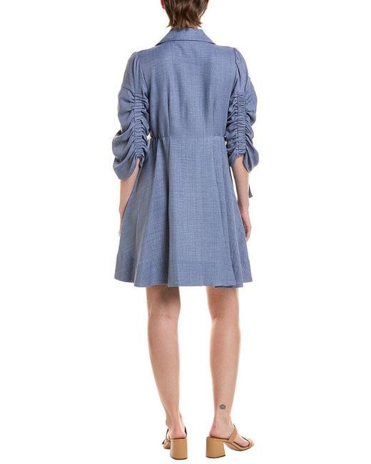 Maison Tara Blue Midi Dress