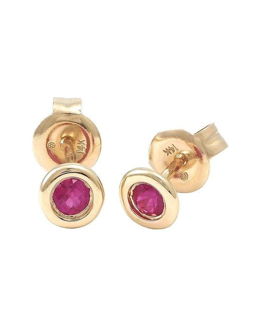 Gemstones Pink Classic 14K 0.23 Ct. Tw. Ruby Earrings