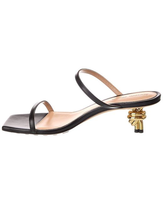 Bottega Veneta Metallic Knot Leather Mule