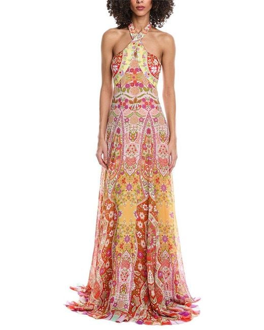 Etro Zodiac Silk Maxi Dress in Red | Lyst Etro Zodiac Silk Maxi Dress in Red | Lyst