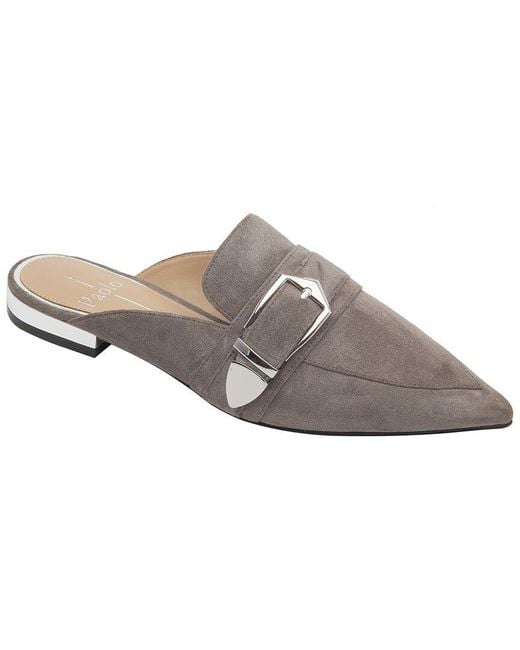 Linea Paolo Gray Ace-L Suede Mule