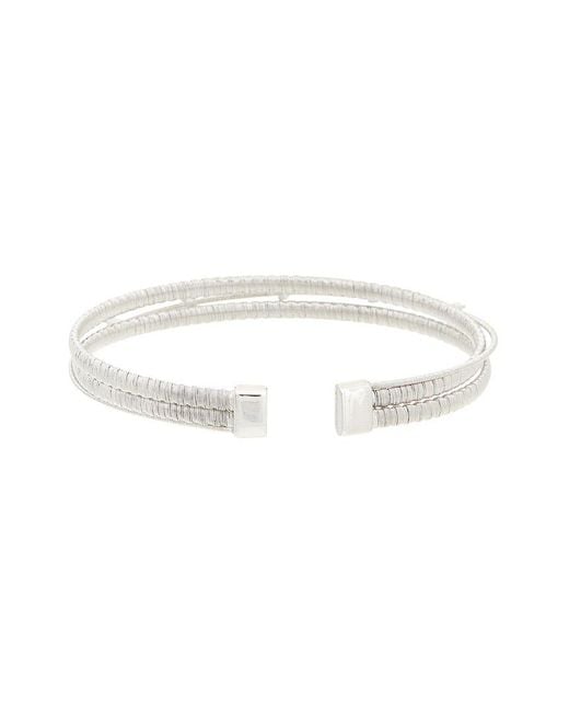Meshmerise White 0.05 Ct. Tw. Diamond 18K Over Bangle Bracelet