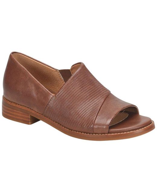 Söfft Brown Naydeen Leather Flat