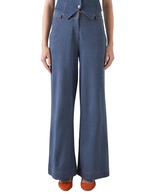 L.K.Bennett Blue Freya Denim Trouser