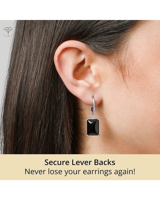 MaxColor White 11.00 Ct. Tw. Onyx Quartz Earrings