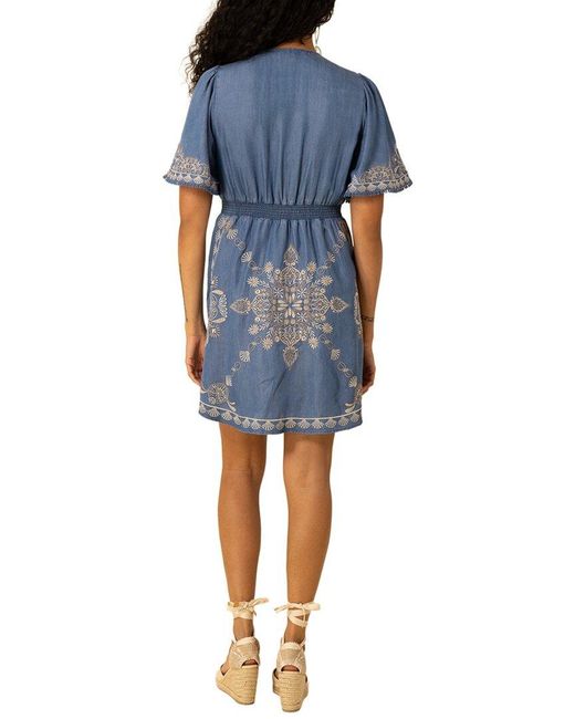 Hale Bob Blue Elora Mini Dress