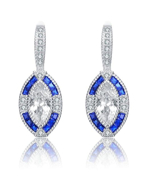 Rachel Glauber Blue Silver Earrings