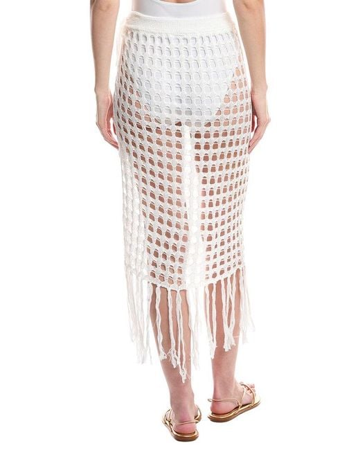 Becca White Venica Crochet Skirt