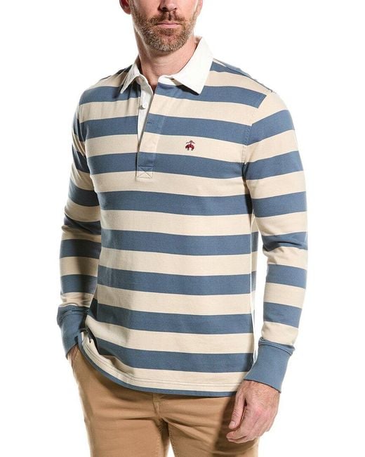 Short Sleeve Sweaters Brooks Brothers Men's Cotton Rugby Shirt