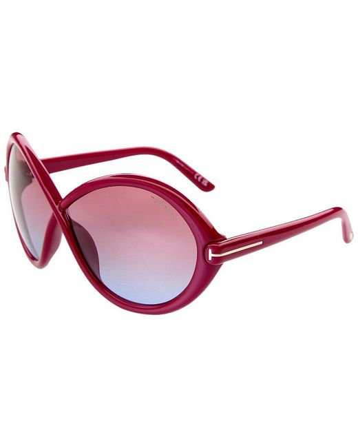 Tom Ford Red Jada 68Mm Sunglasses