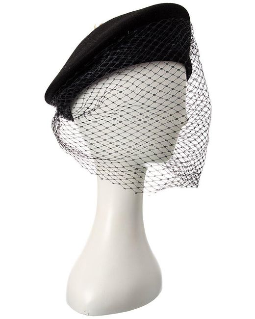 Dior Black Century Veil Wool Hat