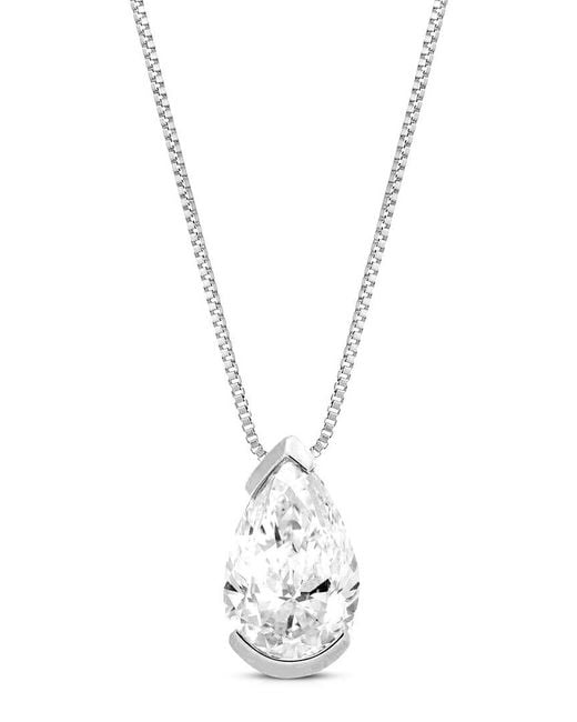 Amairah Metallic 14K 3.00 Ct. Tw. Lab-Grown Diamond Solitaire Pendant Necklace