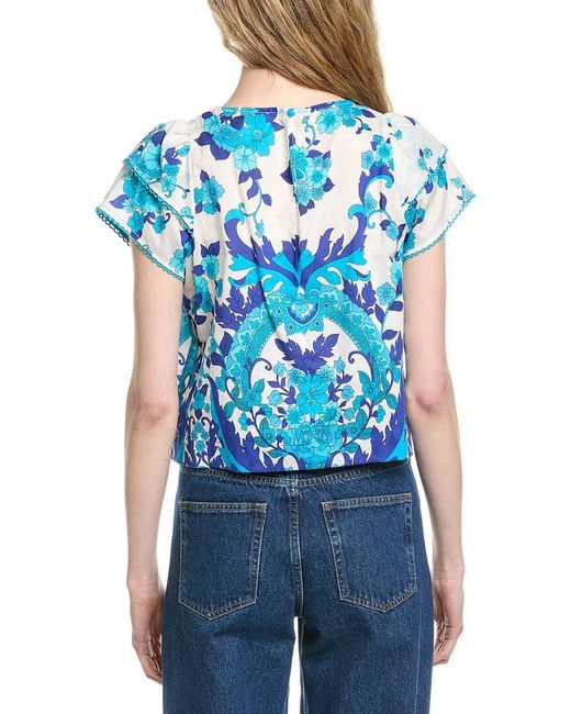FLORA BEA NYC Blue Elody Top