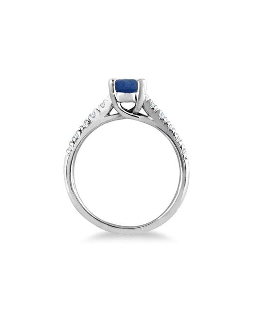 Gem Spark Blue 14K 1.19 Ct. Tw. Diamond & Sapphire Ring