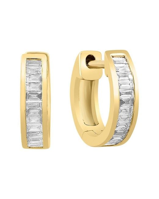 Effy Fine Jewelry Metallic 14K 0.38 Ct. Tw. Diamond Earrings