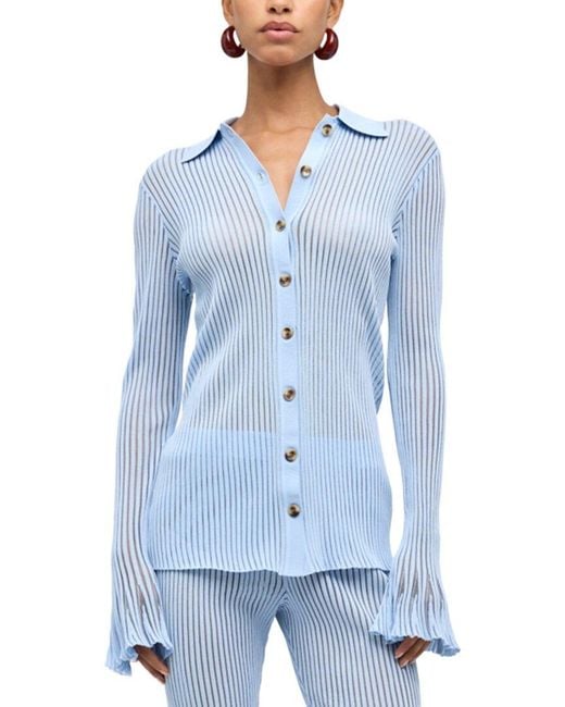 Ronny Kobo Blue Denzel Cardigan