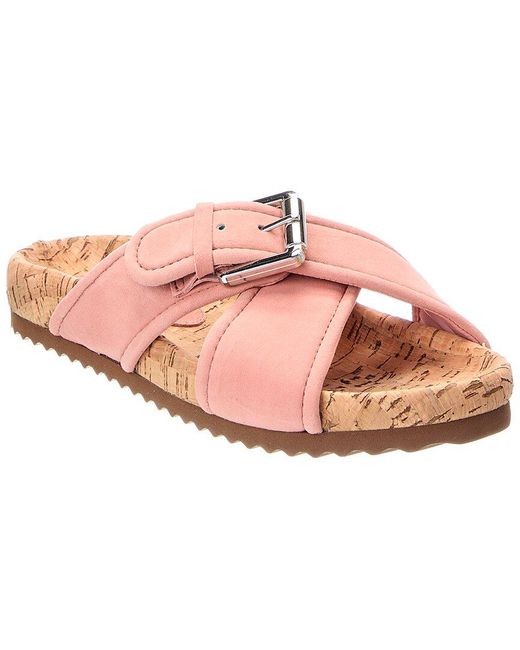 SCHUTZ SHOES Pink Nairobi Suede Sporty Sandal