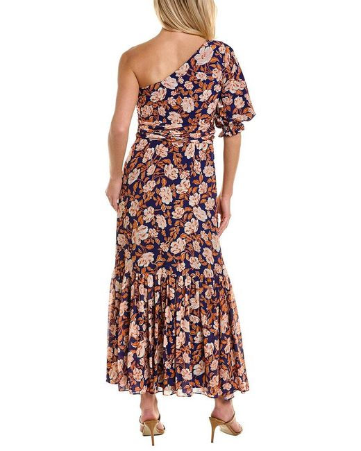AMUR Red Claudia Midi Dress