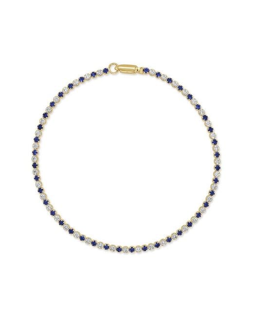 Sabrina Designs Metallic 14K 2.02 Ct. Tw. Diamond & Sapphire Stackable Tennis Bracelet