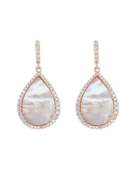 Suzy Levian CZ Jewelry White Suzy Levian Cz Dangle Earrings
