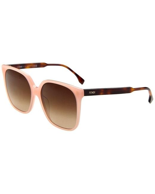 Fendi Brown Fe40030I 59Mm Sunglasses