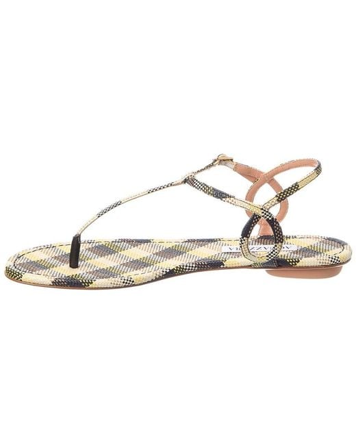Aquazzura Metallic Logo Leather Sandal