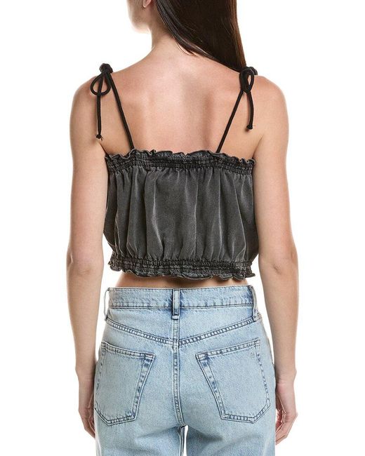 Saltwater Luxe Black Cropped Tank Top