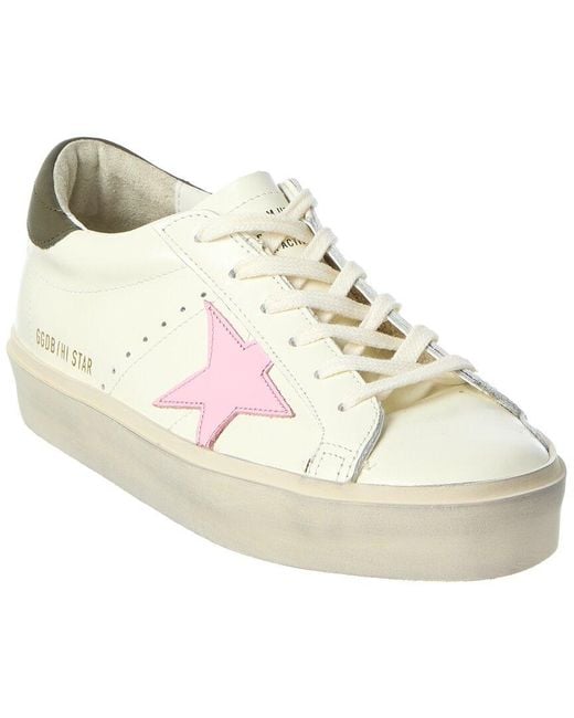 Golden Goose Deluxe Brand White Hi Star Leather Sneaker