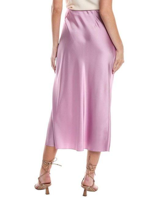 Vince Pink Side Slip Maxi Skirt