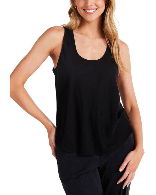 Bella Dahl Black Scoop Neck Tank