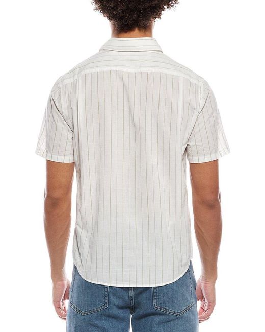 Vince White Chatsworth Stripe Shirt for men