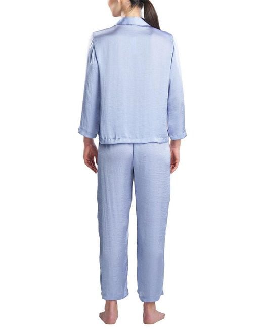 NATORI EDIT Blue Natori Icon Notch Pajama Set