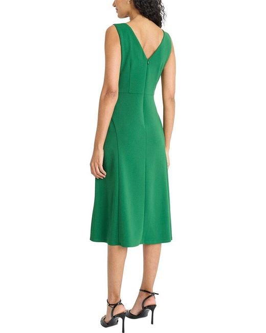 Maggy London Green Sleeveless Scuba Crepe Dress