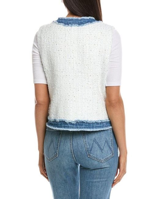 Nanette Lepore Blue Tweed Vest
