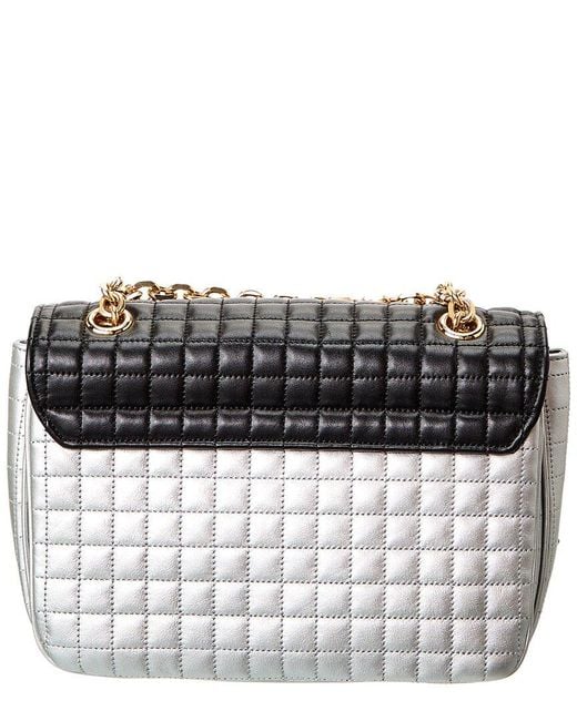Céline Black C Medium Quilted Leather Shoulder Bag (Authentic Pre-Loved)