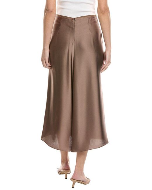 Vince Brown Satin Slip Skirt