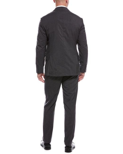 Brunello Cucinelli Black 2pc Wool & Silk-blend Suit for men