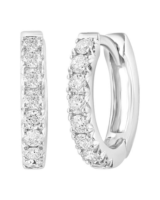 Effy Fine Jewelry White 14K 0.31 Ct. Tw. Diamond Earrings