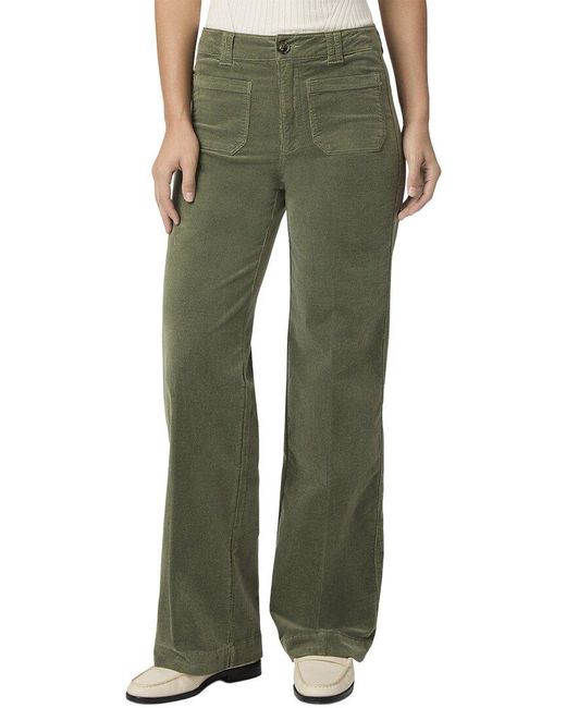 PAIGE Green Sasha High Rise Column Straight Leg Jean