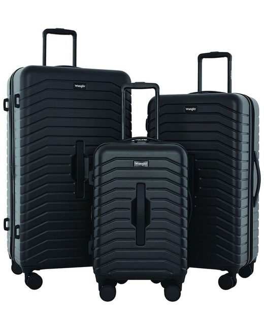 Wrangler Black Cameron 3Pc Expandable Luggage Set