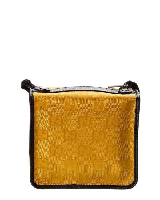 Gucci Black Off The Grid Gg Canvas & Leather Pouch